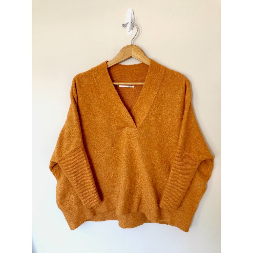 By Anthropologie | Gold Yellow V-Neck Knit Sweater